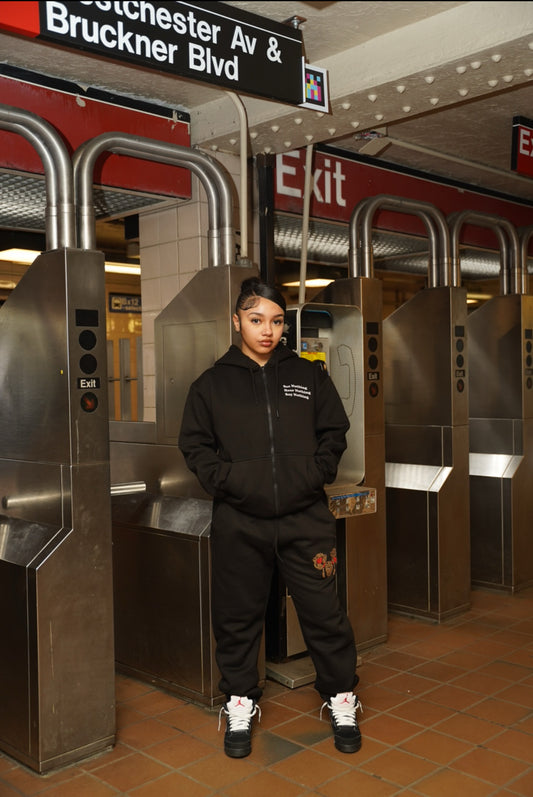 Don’t Break Monkeys Code Collection – Black Zip-Up Sweatsuit