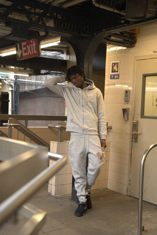 Don’t Break Monkeys Code Collection – Grey Zip-Up Sweatsuit